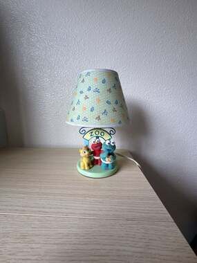 2004 Sesame Workshop Elmo and Cookie Monster Zoo Table Lamp